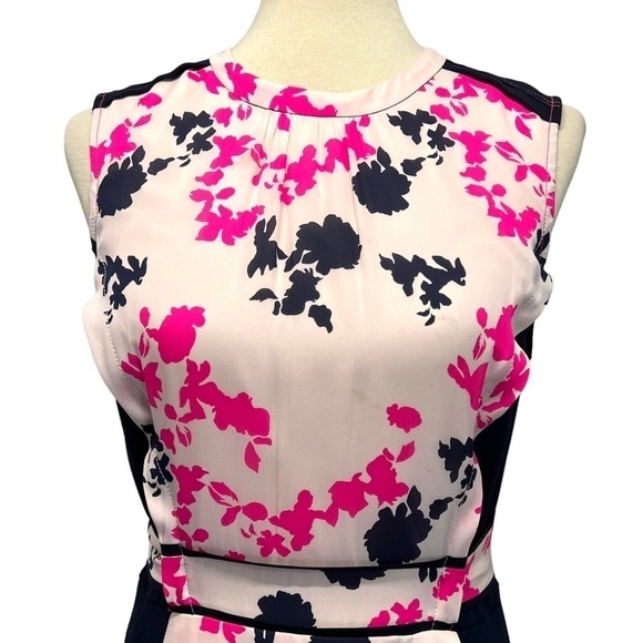 Tanya Taylor Navy Blue Silk Floral Tie Back Maxi Dress Womens 8 - Picture 4 of 15